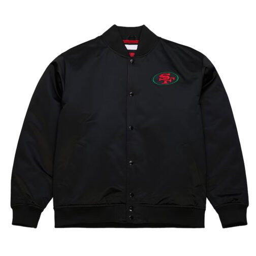 49ers Black Excellence Satin Jacket - Image 2