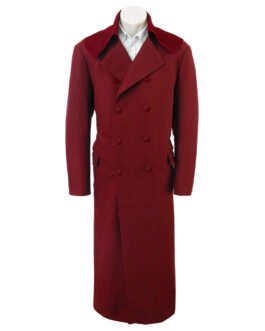 Doctor Who Fourth Doctor Maroon Trench Coat