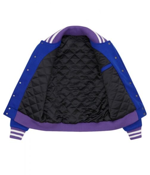 BBC Astro Blue Wool Varsity Jacket - Image 3