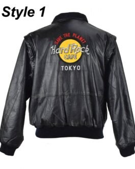 Hard Rock Cafe Save The Planet Leather Jacket