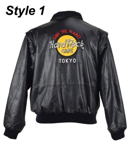 Hard Rock Cafe Save The Planet Leather Jacket