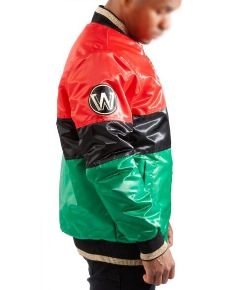 Golden State Warriors 75th Anniversary Satin Color Block Jacket - Image 4