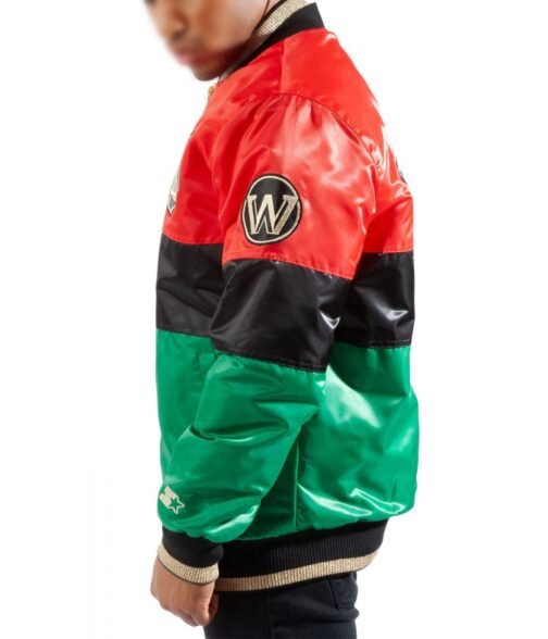 Golden State Warriors 75th Anniversary Satin Color Block Jacket - Image 5