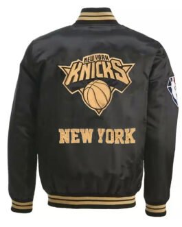 75th Anniversary NY Knicks Black/Gold Jacket