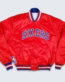 76ers Philadelphia Sixers Vintage Red Jacket
