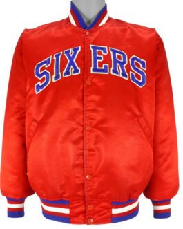 76ers Philadelphia Sixers Vintage Red Jacket