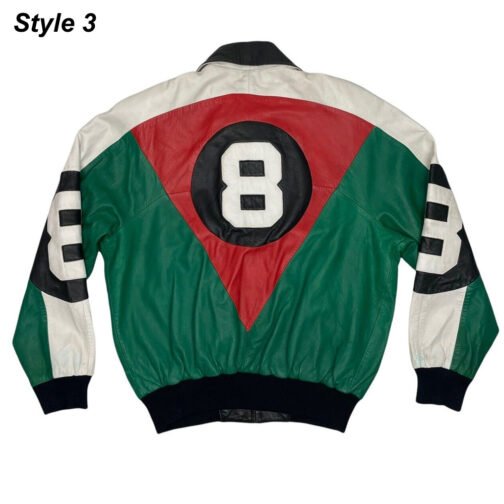 8 Ball Purple/Red Leather Jacket - Image 7