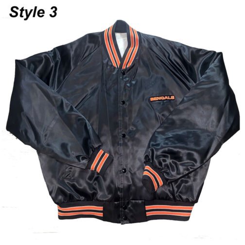 80s Cincinnati Bengals Black Satin Jacket - Image 3