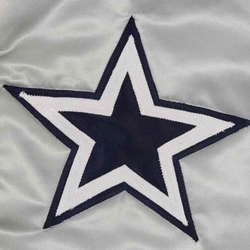80’s Dallas Cowboys Silver Bomber Jacket - Image 3