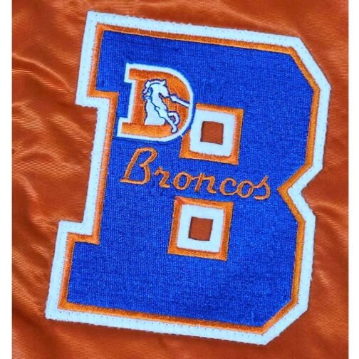 80’s Denver Broncos Orange Bomber Jacket - Image 3
