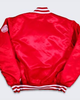80’s Detroit Red Wings Red Bomber Jacket