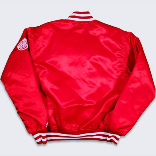80’s Detroit Red Wings Red Bomber Jacket - Image 2