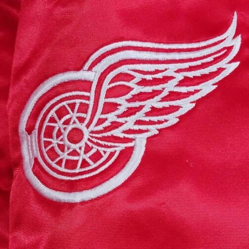 80’s Detroit Red Wings Red Bomber Jacket - Image 3