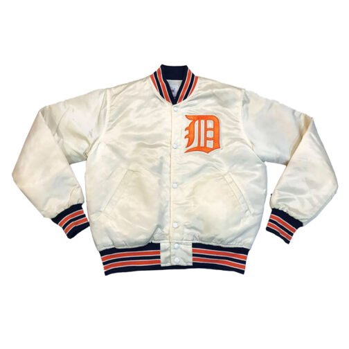 Detroit Tigers 80’s White Satin Jacket