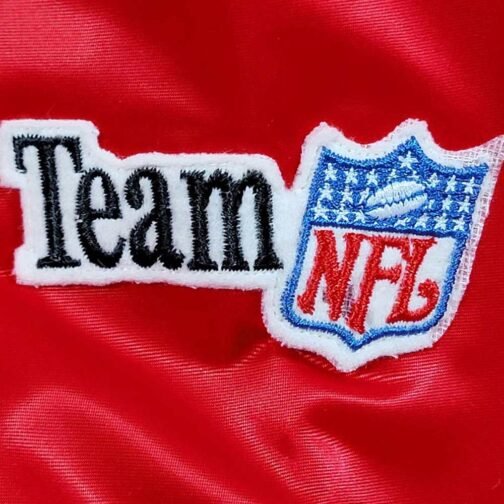 80s Kansas City Chiefs Satin Red Jacket - Image 9