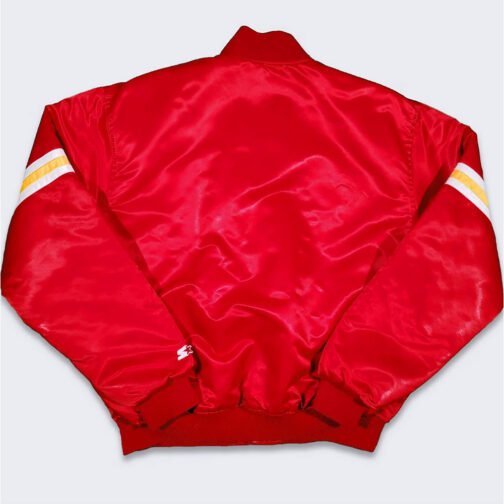 80’s Kansas City Chiefs Red Bomber Jacket - Image 2