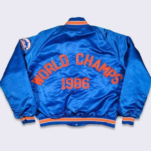 NY Mets 1986 World Champs Jacket - Image 2