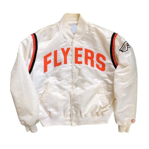 Philadelphia Flyers 80’s White Bomber Jacket