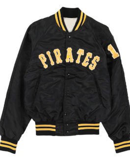 Pittsburgh Pirates 80’s Black Bomber Jacket