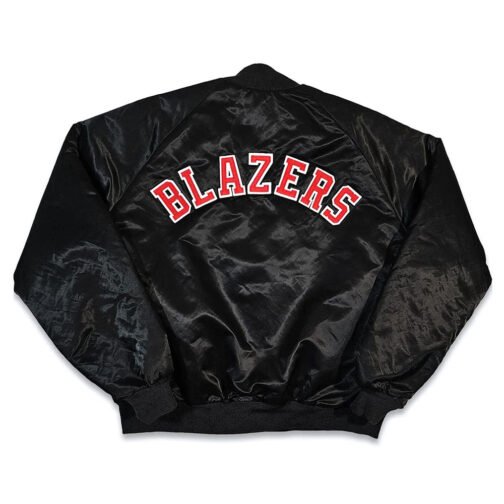 80’s Portland Trail Blazers Bomber Satin Jacket - Image 2
