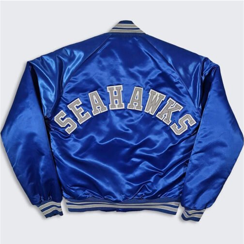 80’s Seattle Seahawks Blue Bomber Jacket - Image 2