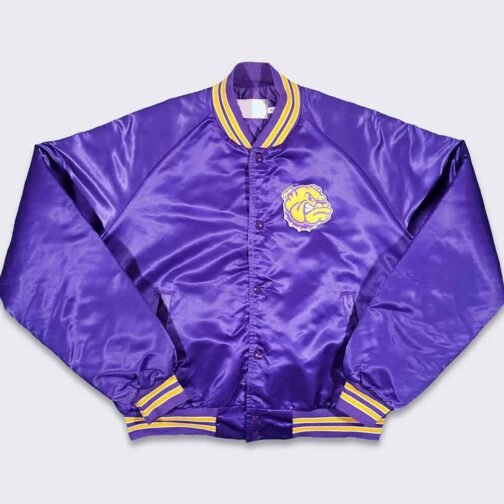 80’s Western Illinois Leathernecks Bomber Jacket - Image 2