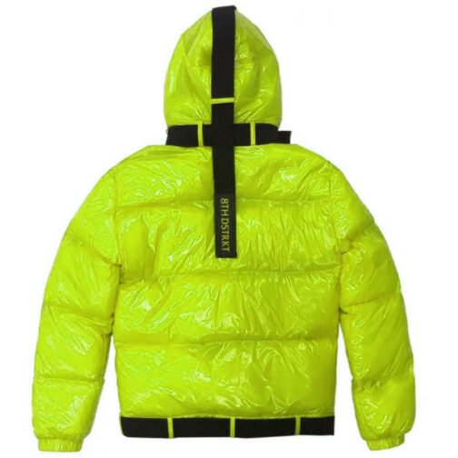 8th District Orange Puffer Hoodie - Image 9