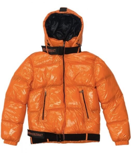 8th District Orange Puffer Hoodie