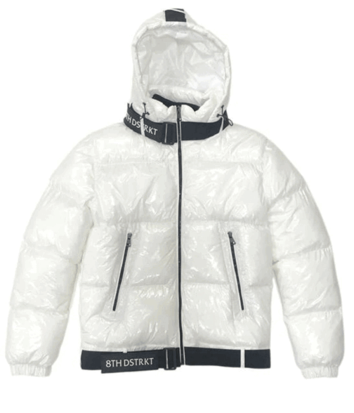 8th District Orange Puffer Hoodie - Image 5