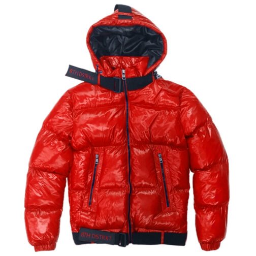 8th District Orange Puffer Hoodie - Image 2