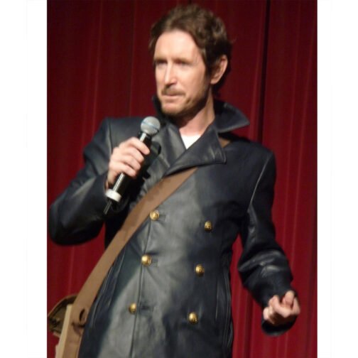Paul Mcgann Doctor Who Leather Peacoat - Image 5