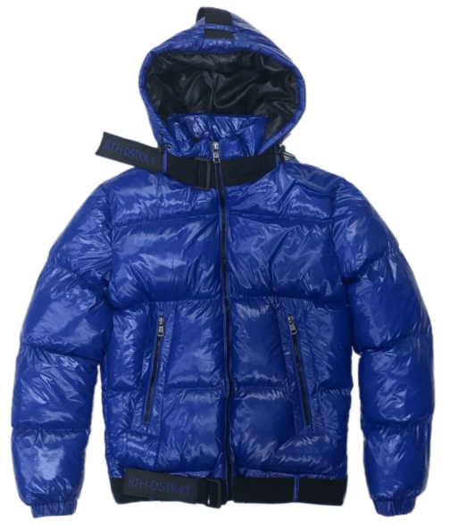 8th District Orange Puffer Hoodie - Image 4