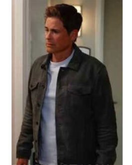 9-1-1 Lone Star Rob Lowe Gray Suede Jacket