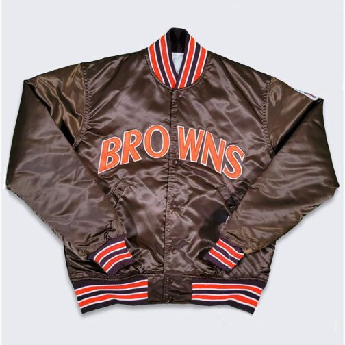 90’s Cleveland Browns Bomber Satin Jacket - Image 7