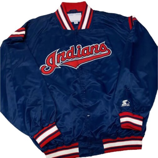 90’s Cleveland Indians Bomber Jacket - Image 2