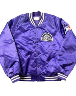 90’s Colorado Rockies Purple Satin Jacket