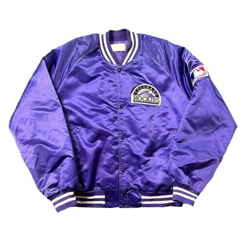90’s Colorado Rockies Purple Satin Jacket
