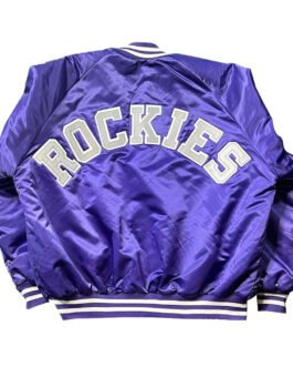 90’s Colorado Rockies Purple Satin Jacket