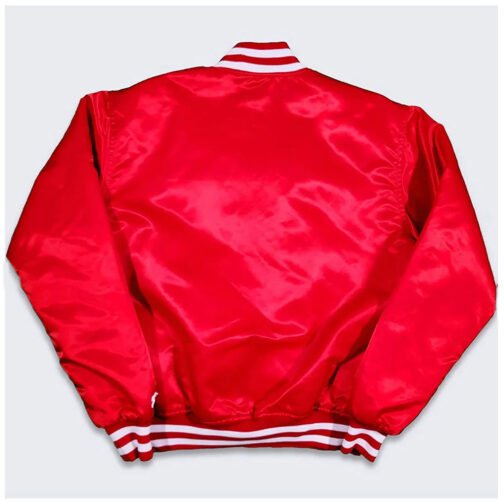 90’s Detroit Red Wings Red Bomber Jacket - Image 2