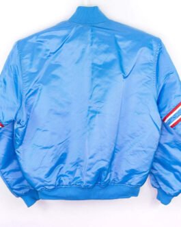 90’s Houston Oilers Blue Satin Jacket
