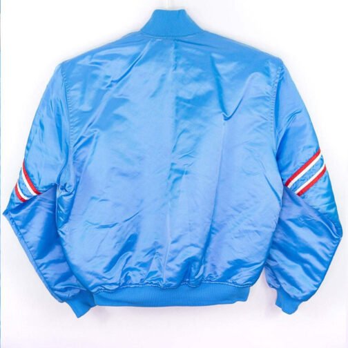 90’s Houston Oilers Blue Satin Jacket - Image 2