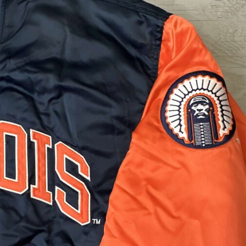 90’s Illinois Fighting Illini Jacket - Image 3