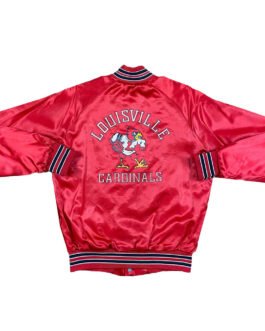 90’s Louisville Cardinals Red Satin Jacket