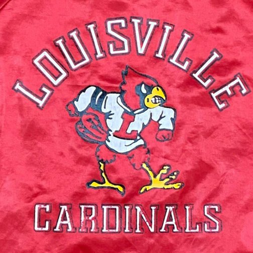 90’s Louisville Cardinals Red Satin Jacket - Image 4