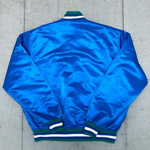 Minnesota Timberwolves 90’s Blue Satin Jacket - Image 2