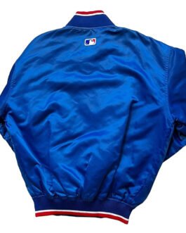 90’s Montreal Expos Bomber Blue Satin Jacket