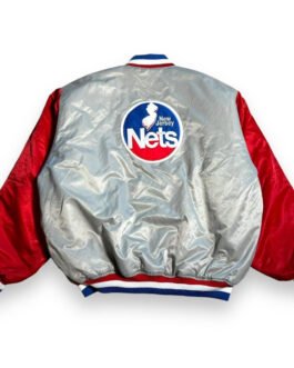 90’s New Jersey Nets Gray and Red Jacket
