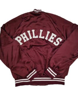 90’s Philadelphia Phillies Maroon Satin Jacket