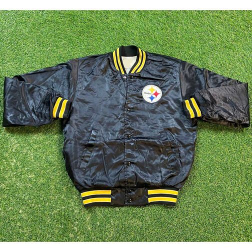 Black 90’s Pittsburgh Steelers Jacket - Image 4