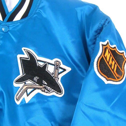 90’s San Jose Sharks Blue Jacket - Image 2